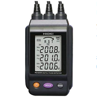 HIOKI (日置電機) 電圧計付検相器 金属非接触型 PD3259