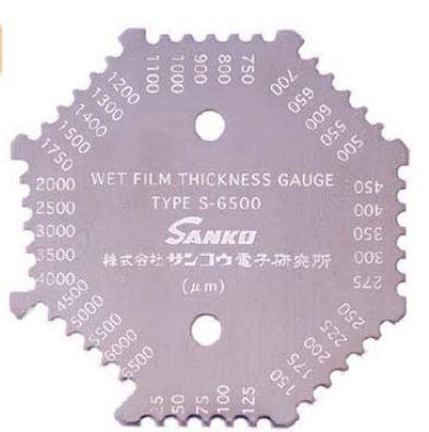 簡易型ウエットフィルム膜厚計　くり型タイプ　S-6500　サンコウ電子