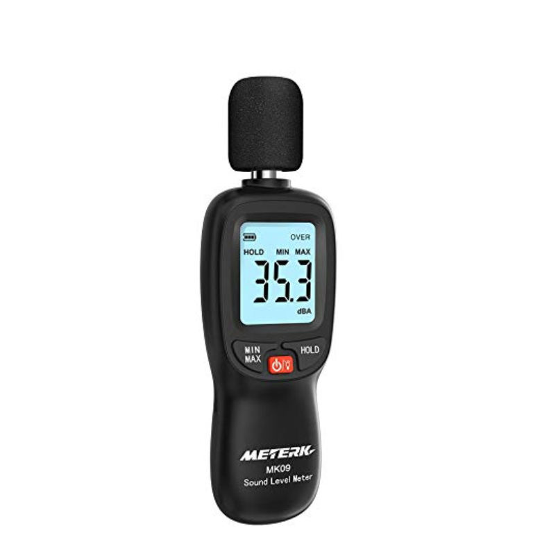 Meterk 騒音計 騒音測定器 LCD デジタル 30-130dB（A）電池付属
