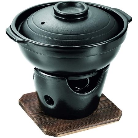 パール金属 和ごころ懐石 陶器製すき焼き鍋 コンロ付セット HB-5220