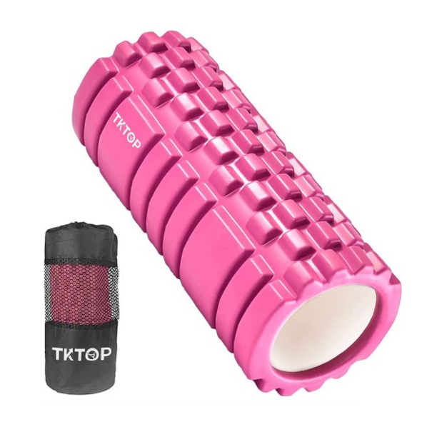 TKTOP フォームローラー 筋膜リリース グリッドフォームローラー トレーニング 日本語説明書付 収納バッグ